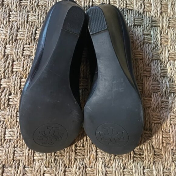 Tory Burch Caroline 2 wedge ballet on black nappa - Picture 7 of 8